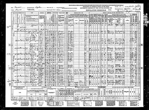 1940 US Federal Census record