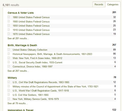 Search results with collapsed spacing