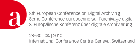 Sponsor officiel - 8e Conférence européenne sur l’archivage digital, Genève 2010