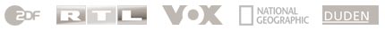 ZDF, RTL, VOX, National Geographic, DUDEN