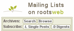 Mailing Lists On RootsWeb