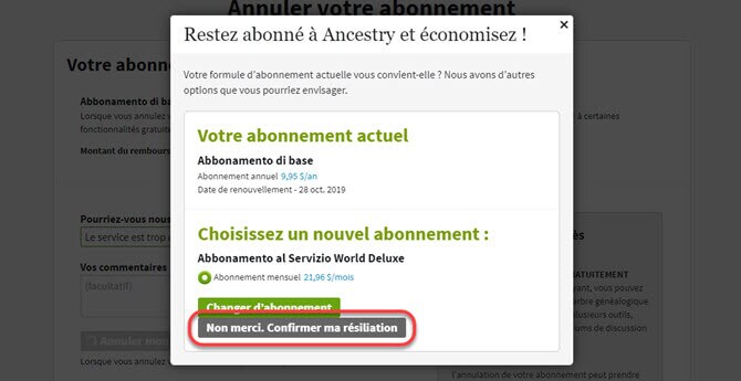 Comment annuler un abonnement