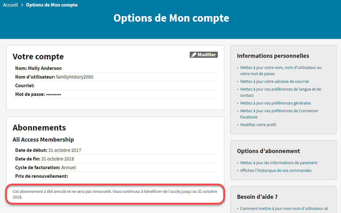Comment annuler un abonnement