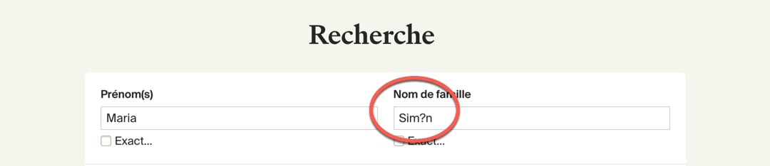 caractères génériques