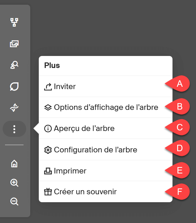 boutons de navigation