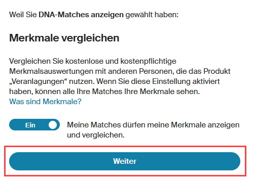 Merkmale vergleichen
