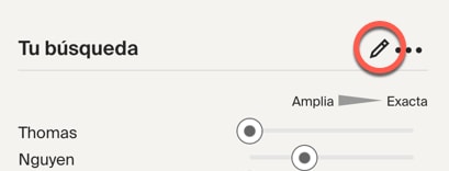 editing search results