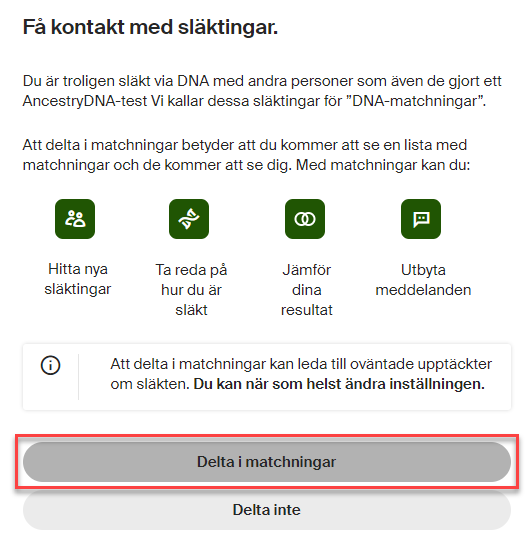 delmatchningar