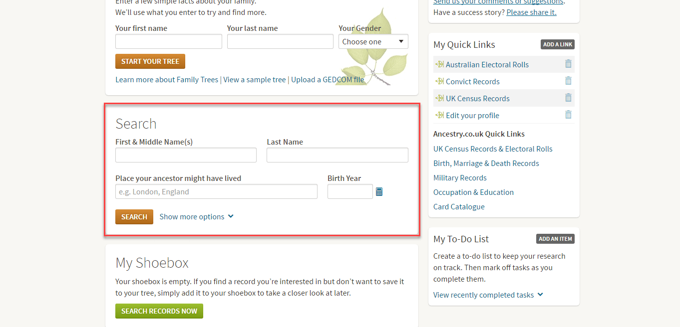 How To Search Ancestry