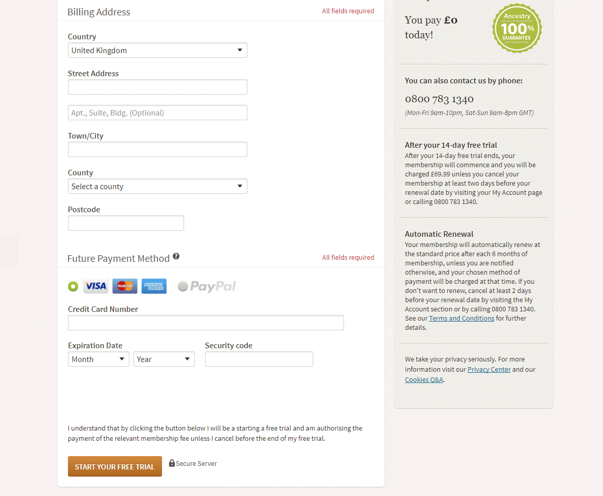 Ancestry Free Trial