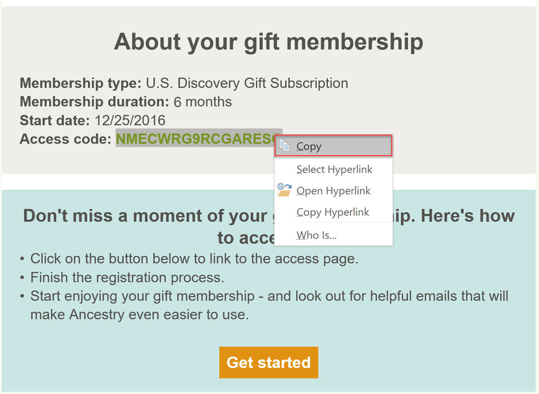 Starting a Gift Subscription