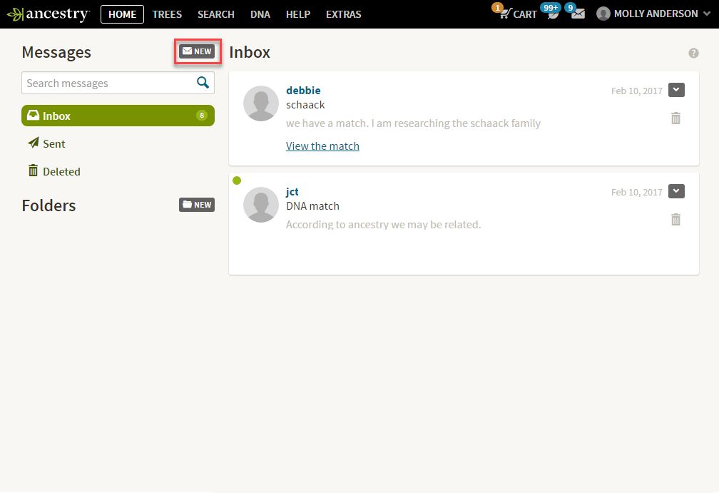 Contacting Ancestry Members