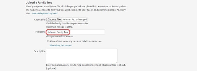 uploading and downloading trees downloadable family trees