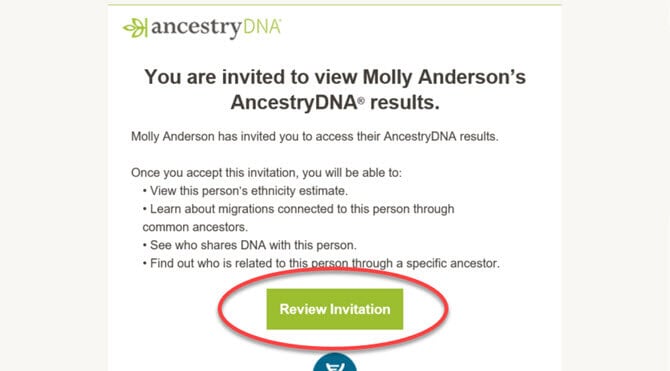 accepting a dna invitation