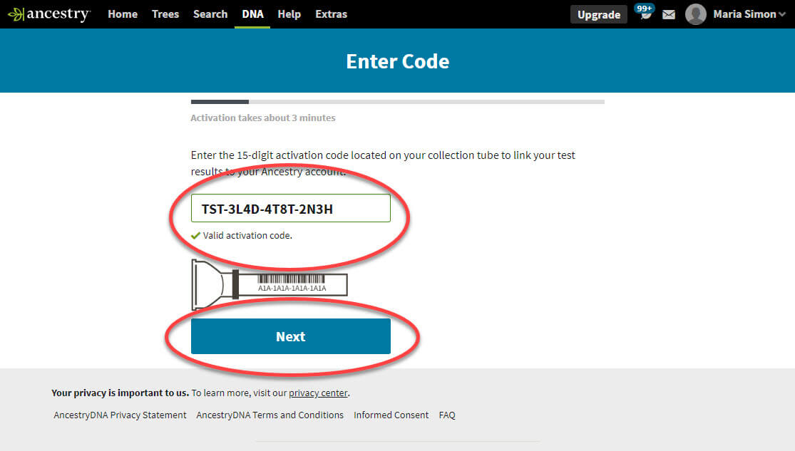 nums key pad activation code.