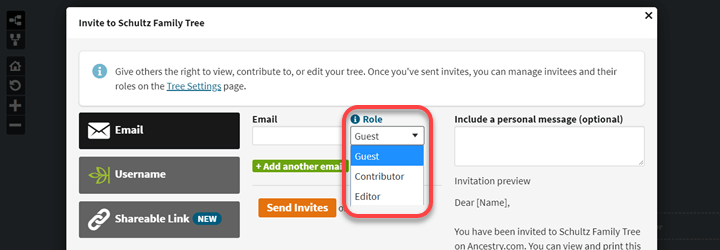 sharing a family tree photo editor for invitation