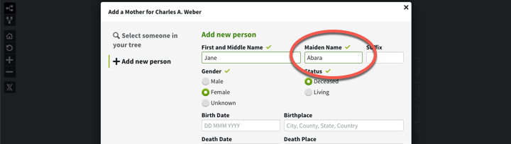 person search by maiden name