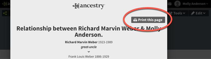 How To Print Pedigree Chart From Ancestry Com