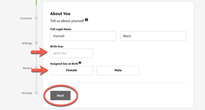 Click Review and Consent and click Next