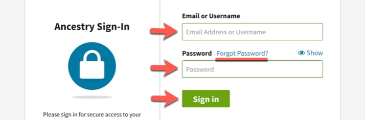 Signing In To And Out Of Your Ancestry Account