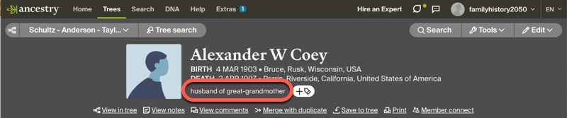 Printing a Family Tree