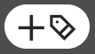+ sign with a tag